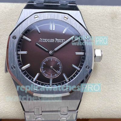 Swiss Grade Copy Audemars Piguet Royal Oak 42mm Chocolate Dial Men's Watch 